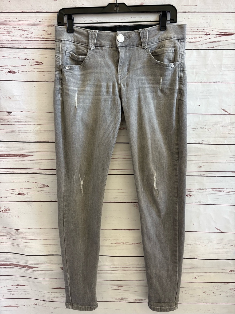Mac And Me Skinny Jeans Womens 6 Gray Med Wash Mid Rise Slim Stretch 30x29